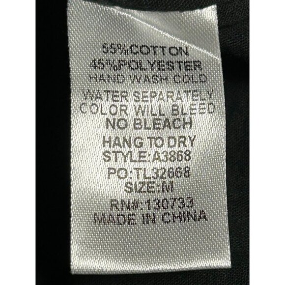 Umgee Women's‎ Black Floral Embroidered Boho Tunic Dress Bell Sleeves Size M - Picture 4 of 7